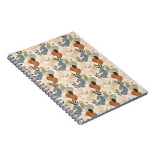 Cuaderno espiral abstracto boho neutro
