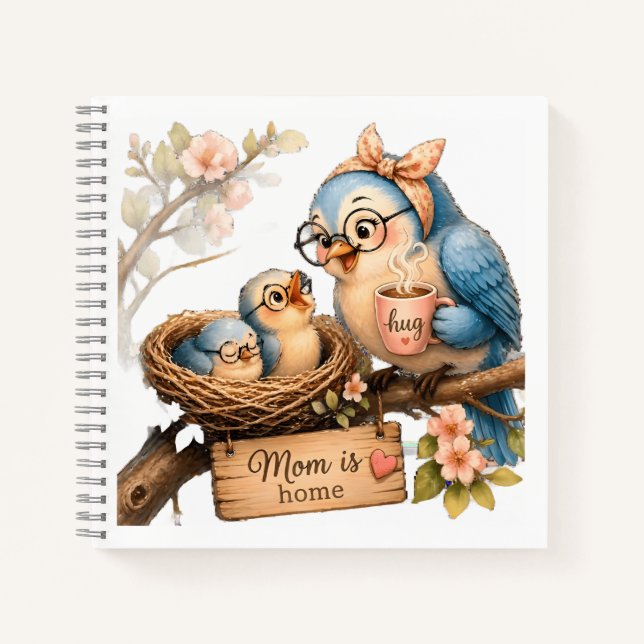 Cuaderno espiral acolchado regalo para mamá en cas (Anverso)