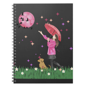 Cuaderno espiral acuarela de Luna Rosa Mágica y Pa
