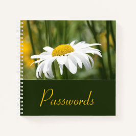 Cuaderno Espiral adornada con estilo de la margarita