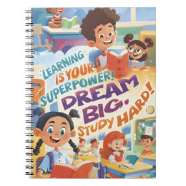Cuaderno espiral alegre para grandes soñadores