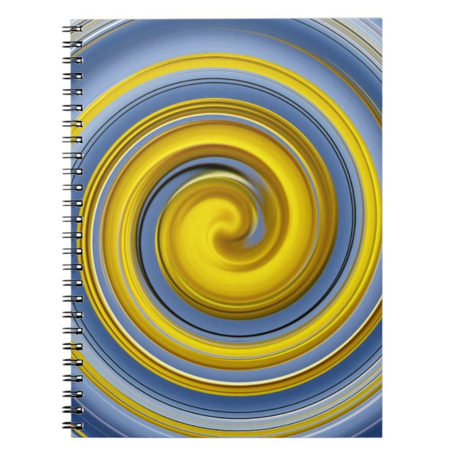 Cuaderno Espiral amarilla y azul (Frente)