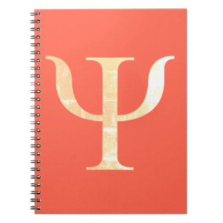 Cuaderno espiral anaranjado del símbolo de la