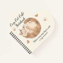 Cuaderno Espiral Anime Café Gato Acogedor