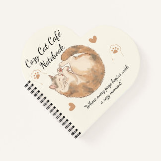 Cuaderno Espiral Anime Café Gato Acogedor