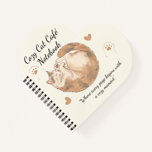 Cuaderno Espiral Anime Café Gato Acogedor (Anverso)