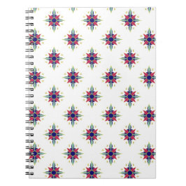 Cuaderno Espiral árabe verde azulada con patrones