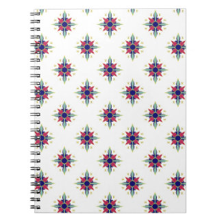 Cuaderno Espiral árabe verde azulada con patrones