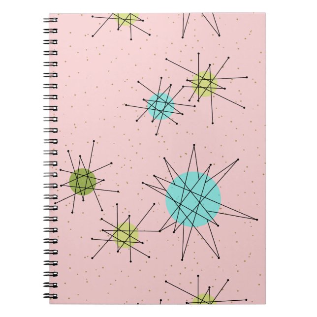 Cuaderno espiral atómico icónico rosado de (Frente)