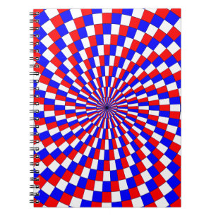Cuaderno Espiral azul blanco rojo de Kenneth Yoncich