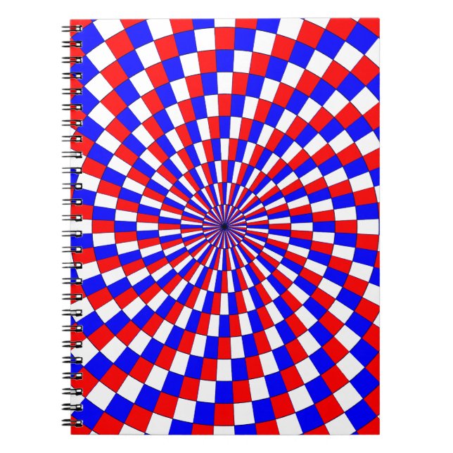Cuaderno Espiral azul blanco rojo de Kenneth Yoncich (Frente)