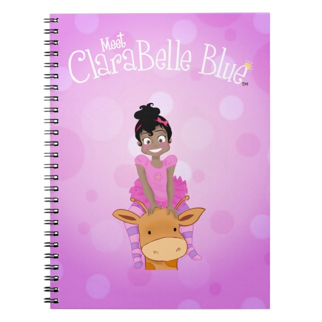 Cuaderno espiral azul de ClaraBelle (Frente)
