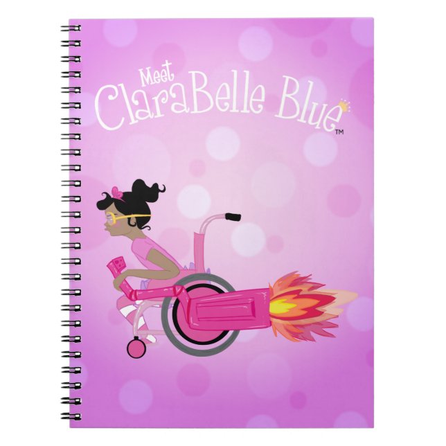 Cuaderno espiral azul de ClaraBelle (Frente)