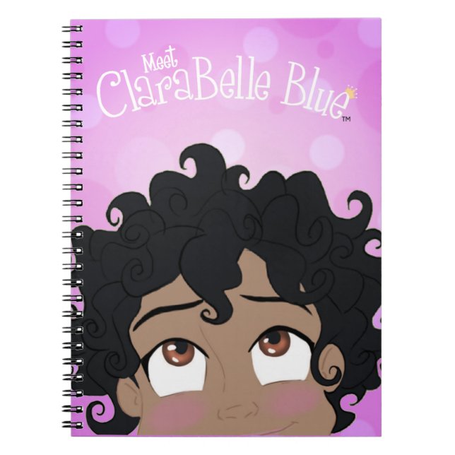 Cuaderno espiral azul de ClaraBelle (Frente)