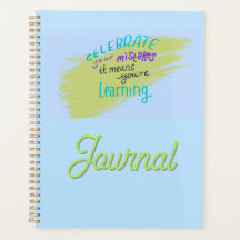 Cuaderno espiral azul inspirador para todos