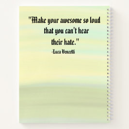 Cuaderno Espiral blanca motivacional inspirada en el atarde