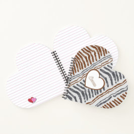 Cuaderno espiral boho tribal corazón