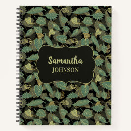 Cuaderno Espiral Botánico de Hoja Elegante