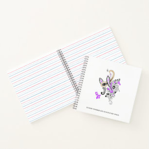 Cuaderno espiral botánico de Paisley de lujo