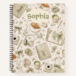 Cuaderno espiral botánico vintage