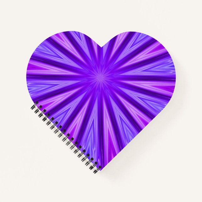 Cuaderno espiral caleidoscopio púrpura/azul (Anverso)