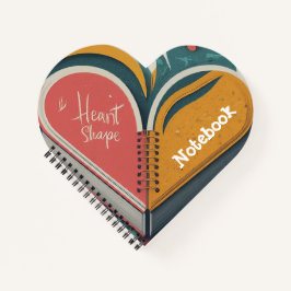 Cuaderno Espiral cardíaca rosada y amarilla