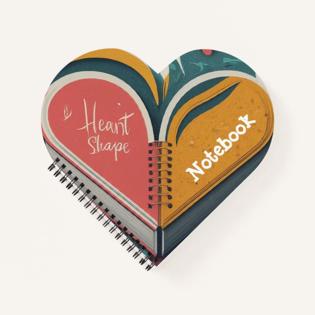 Cuaderno Espiral cardíaca rosada y amarilla (Anverso)