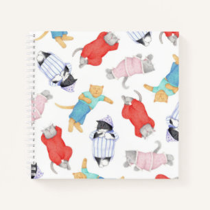 CUADERNO ESPIRAL "CATS PAJAMAS" 8.5" x 8.5"