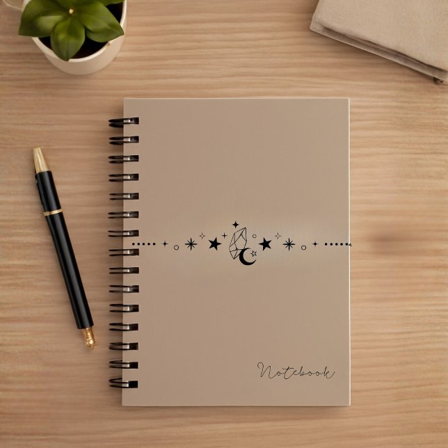 Cuaderno espiral celeste beige personalizado (Subido por el creador)