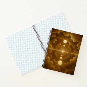 Cuaderno espiral celestial dorado