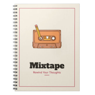 Cuaderno Espiral Cinta Mixta Retro Cassette