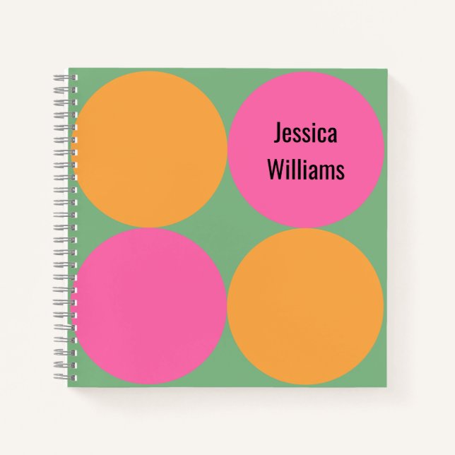 Cuaderno espiral círculos moderno de mediados de s (Anverso)