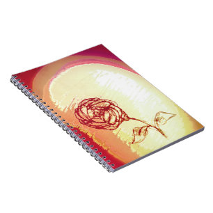 Cuaderno espiral color de rosa rústico