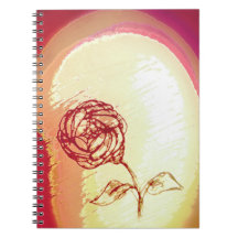 Cuaderno espiral color de rosa rústico