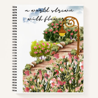Cuaderno espiral con diseño acuarela
