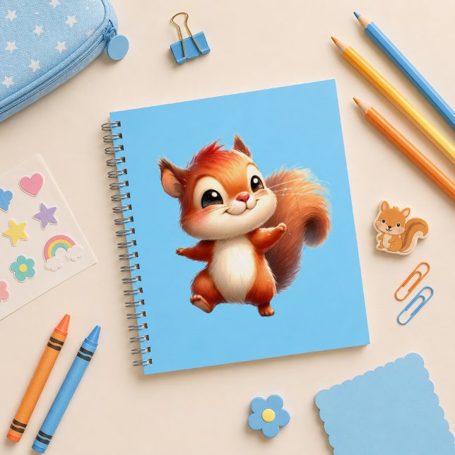 Cuaderno espiral con diseño de linda ardilla (Subido por el creador)