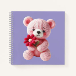 Cuaderno espiral con diseño de lindo osito
