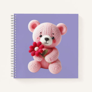 Cuaderno espiral con diseño de lindo osito
