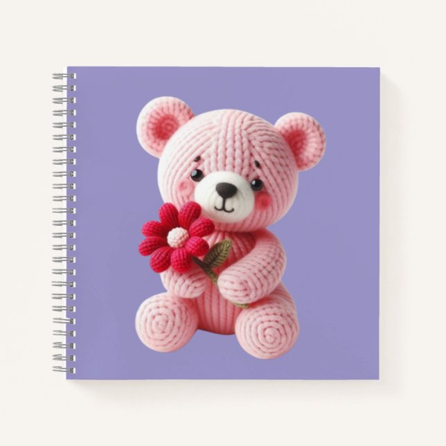 Cuaderno espiral con diseño de lindo osito (Anverso)