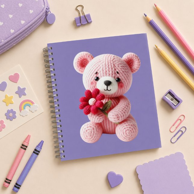 Cuaderno espiral con diseño de lindo osito (Subido por el creador)