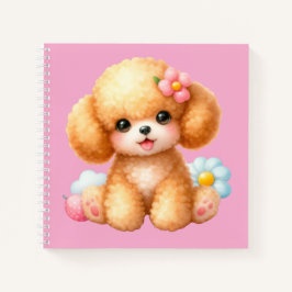 Cuaderno espiral con diseño de lindo perrito