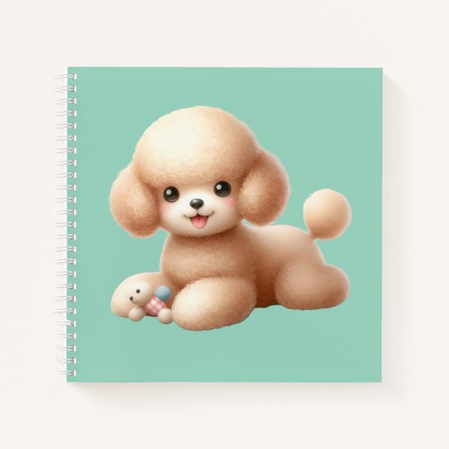 Cuaderno espiral con diseño de lindo perrito (Anverso)