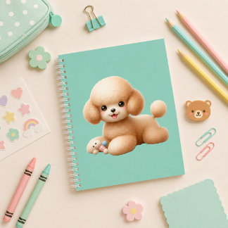 Cuaderno espiral con diseño de lindo perrito