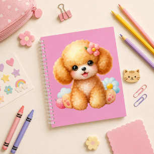 Cuaderno espiral con diseño de lindo perrito