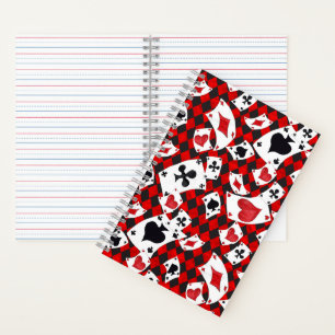Cuaderno espiral con una Alicia Roja en el país de