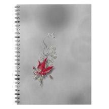 Cuaderno espiral Crimson Butterfly Bloom