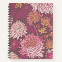 Cuaderno Espiral Crimson Chrysanthemum Softcover