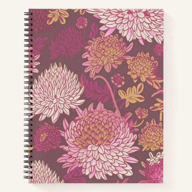 Cuaderno Espiral Crimson Chrysanthemum Softcover (Anverso)