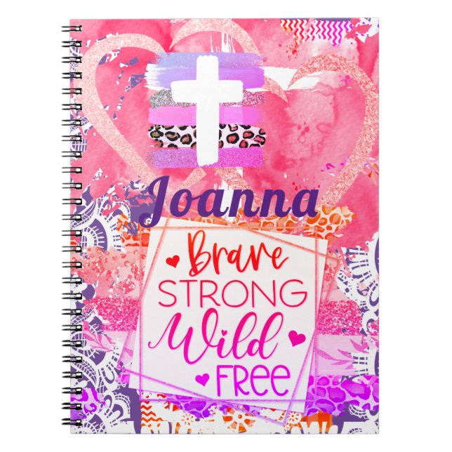 Cuaderno espiral cruz valiente fuerte salvaje libr (Frente)