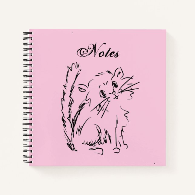 Cuaderno Espiral cuadrada rosada de Personalizado gitano li (Anverso)